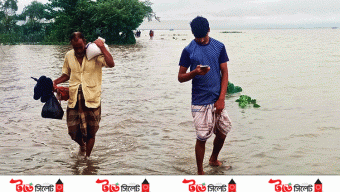 ফের বন্যা: তাহিরপুর ও মধ্যনগরের নিম্নাঞ্চল প্লাবিত