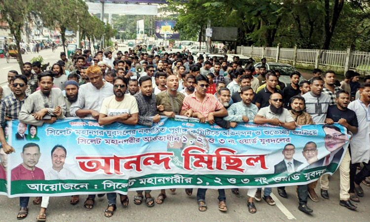 মহানগর যুবদলের কমিটিকে স্বাগত জানিয়ে আনন্দ মিছিল