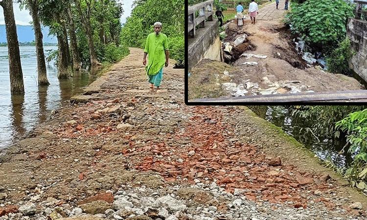 বন্ধ তাহিরপুর-বাদাঘাট সড়কের কাজ?